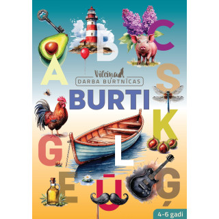Vilciņa darba burtnīca “Burti” – Mācību materiāls bērniem